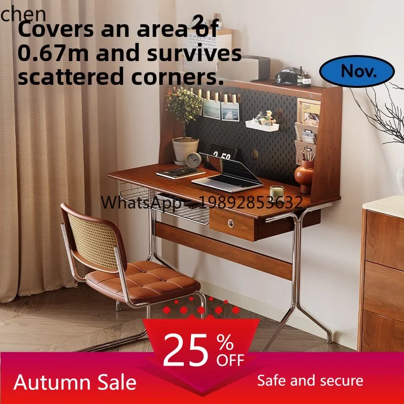 

solid wood desk computer desk multi-functional learning bookshelf integrated