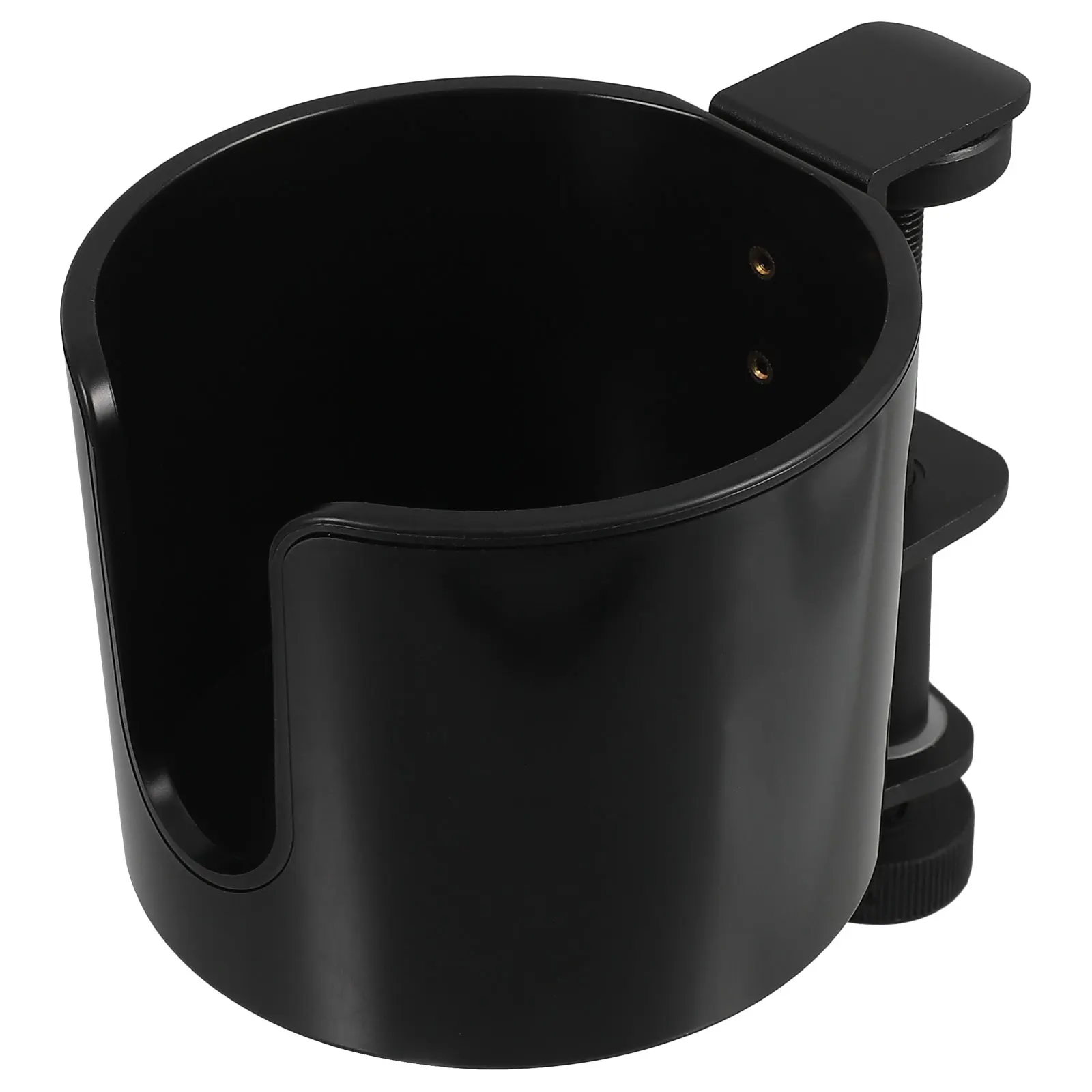 Morsetto portabicchieri da scrivania multifunzionale Morsetto da tavolo Supporto a clip laterale Vetro d'acqua Lega di alluminio Gancio girevole per auricolari nero