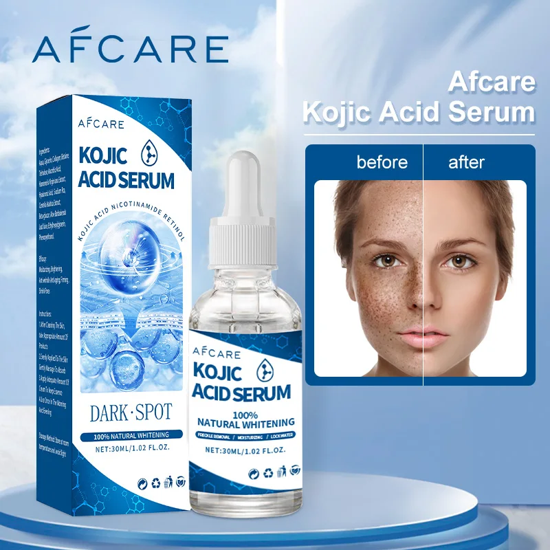 

Kojic Acid Spot Lightening Face Serum Whitening Brightening Facial Essence Dark Spot Freckles Remover Beauty Health Skincare