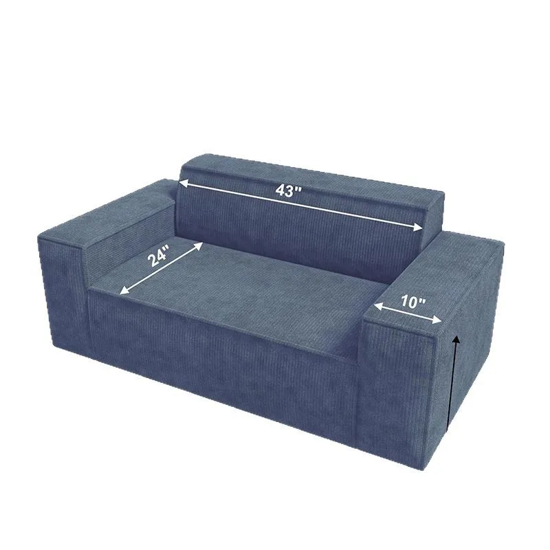 

Compression sofa Corduroy Internet celebrity household small apartment straight row full sponge sofa