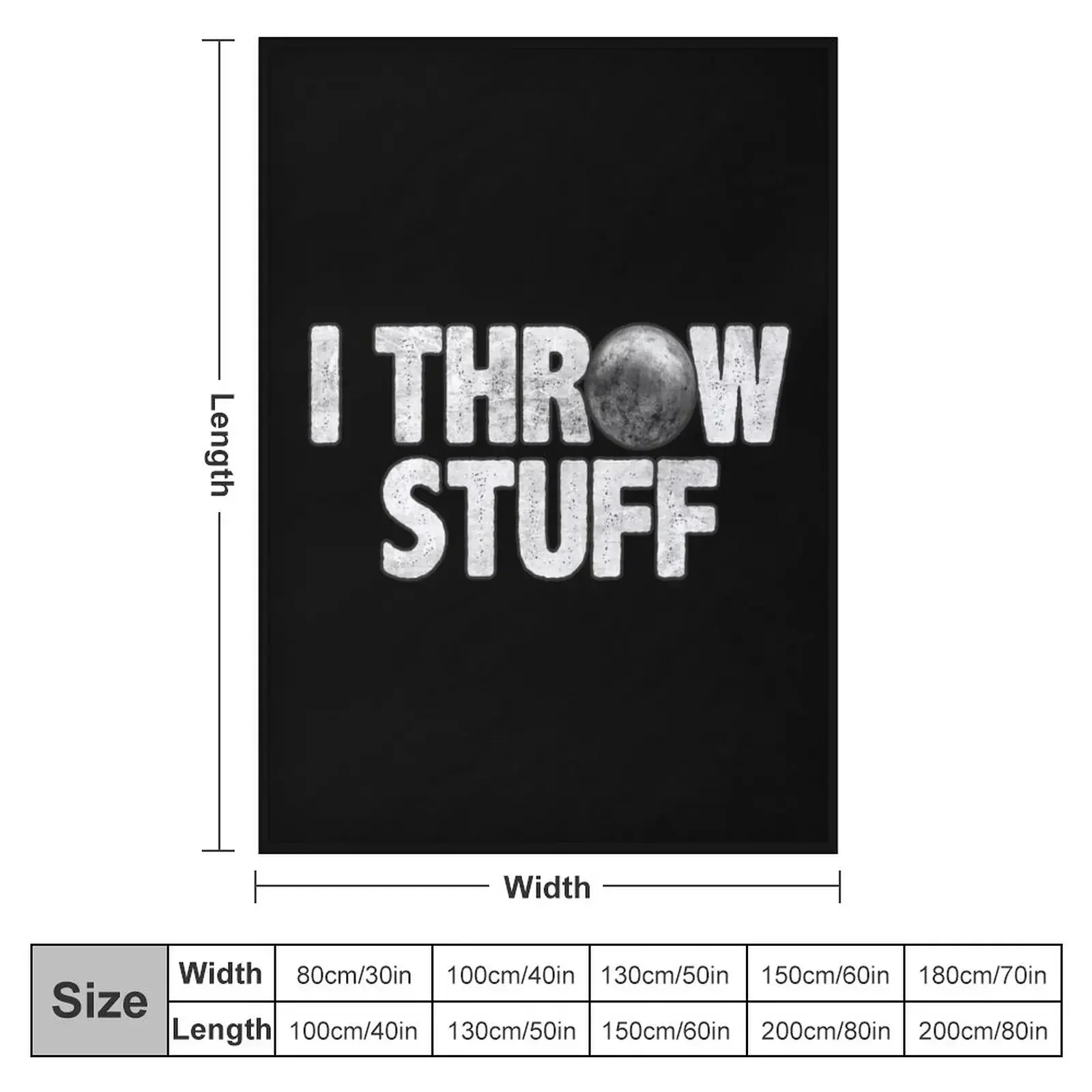 I Throw Stuff Shot Put Athlete Funny Throwing Lover Gift Throw Blanket Soft Big Blankets For Sofas Blankets