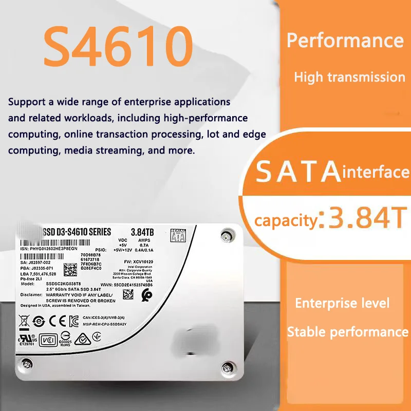 

S4610 Сервер Enterprise SSD объемом 3,84 ТБ SSDSC2KG038T801