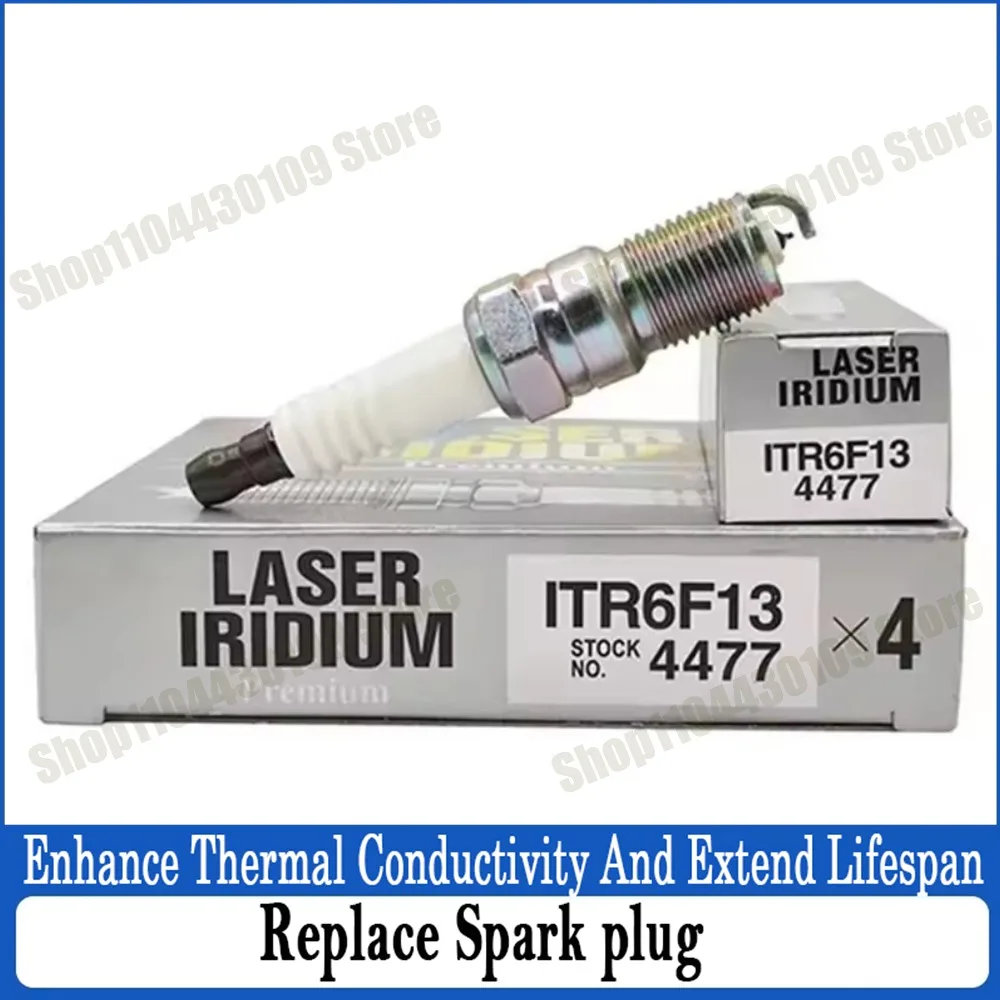 

1/4PCS 4477 ITR6F13 Iridium Spark Plug for Ford Focus Mondeo Transit Fiesta 1.8L 2.0L N4JB SYDA CHBA Mazda 3 6 Volvo S80 V70