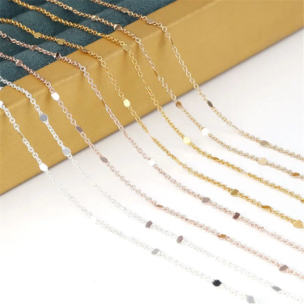 Exquisite Bracelet 1.5mm Sequins Copper Cable  2M Sequins Chain Components Craft DIY Findings Jewelry Making