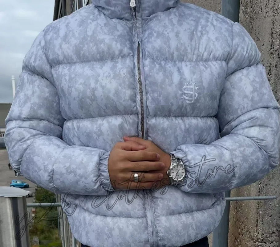 

American high street brand Dollar logo men sportswear set Y2K oversized casual fashion hoodie trendy top cotton padded jacket