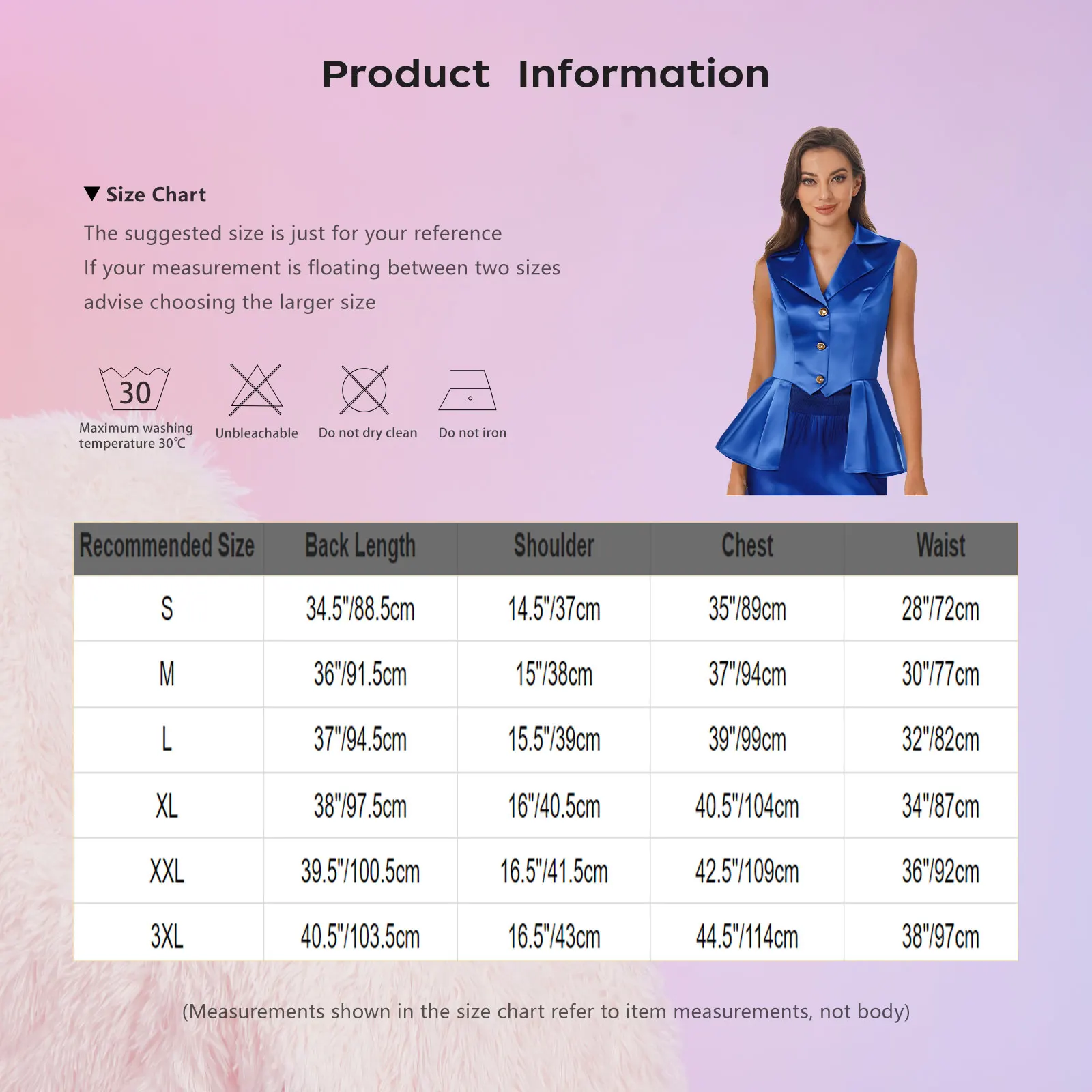 レディースシルキーサテンビクトリア朝の滝チョッキターンダウン襟ノースリーブボタンアップフリル裾ブラウストップカジュアル日常着