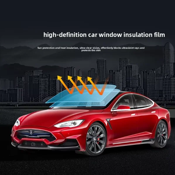 2025 HQ7595 عالية العزل نانو السيراميك الزجاج الأمامي فيلم 98% IR رفض 99% الأشعة فوق البنفسجية كتلة واضح السلامة السيارات نافذة تينت فيلم