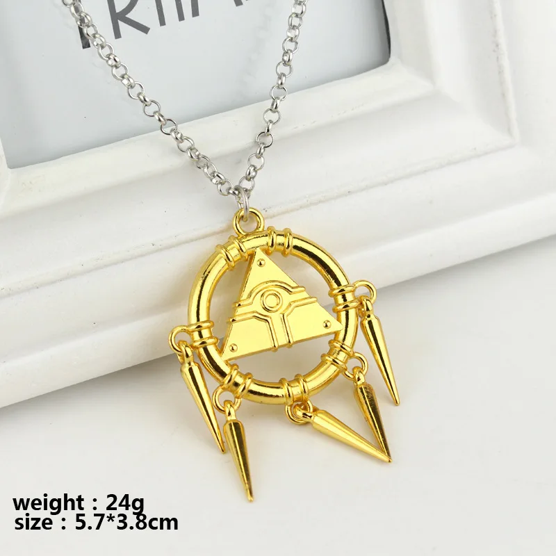 Yugis Mutous Popular Game Anime Necklace Millennium Building Block Metal Keychain Yugi Mutou Pendant Necklace Fashion Jewelry