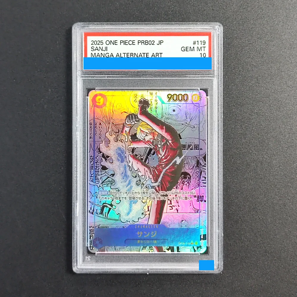 

Proxy DIY 2025 ONE PIECE PRB02 JP SANJI MANGA ALTERNATE ART 119 Rating Card 10 Mt 10 Card Labels Gift Cards Toys