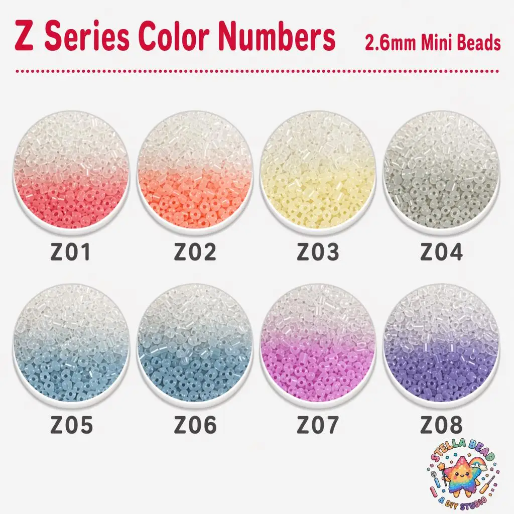 Stella Bead 2.6mm Z Series photochromism Color Refill - 4000ct Fuse Beads, Perfect for DIY Craft Projects