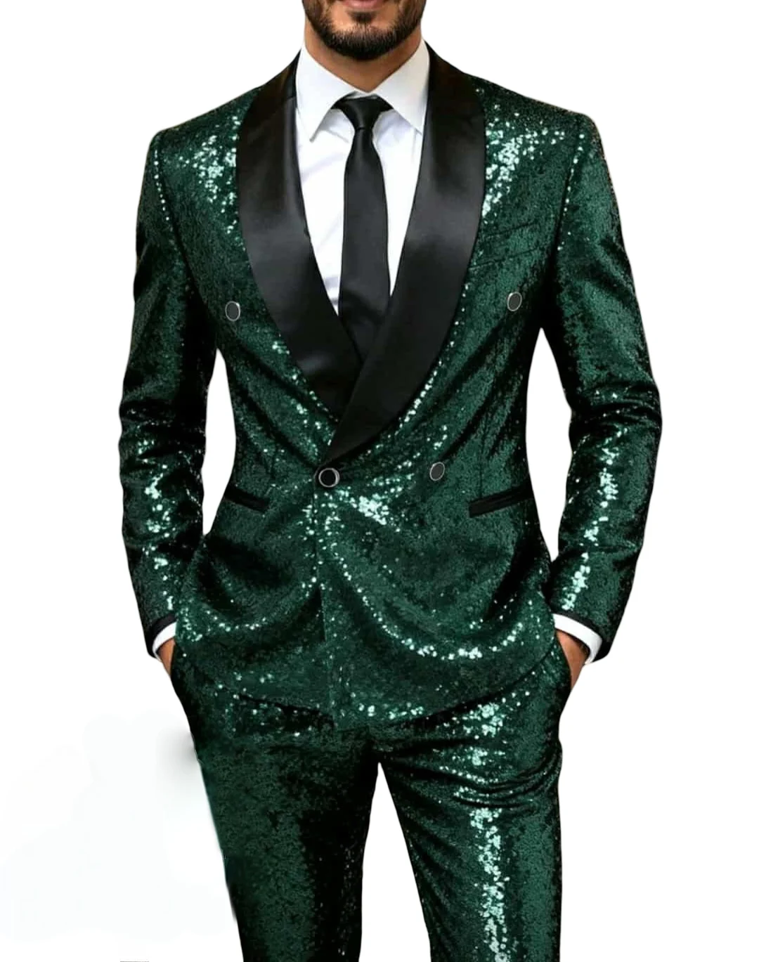 بلينغ الترتر حفلة موسيقية الدعاوى للرجال مزدوجة الصدر سليم صالح حفل زفاف سهرة 2 قطع شال التلبيب المشاهير الذكور بدلة على الموضة