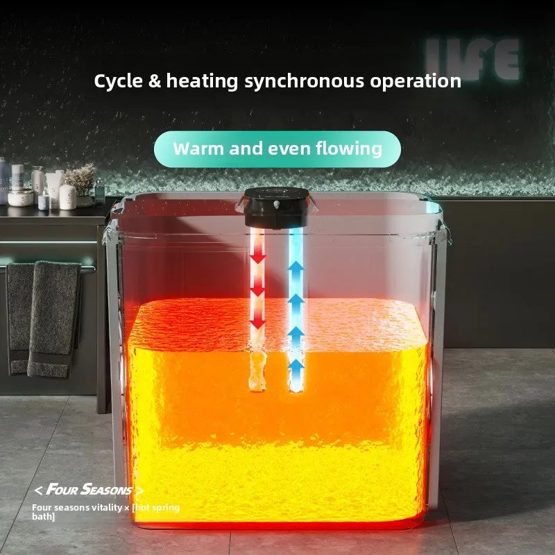 Jiashu Bath Bucket Adult Foldable Constant Temperature Heating Bath Bucket Free Installation Bathtub Children's Household Bath B