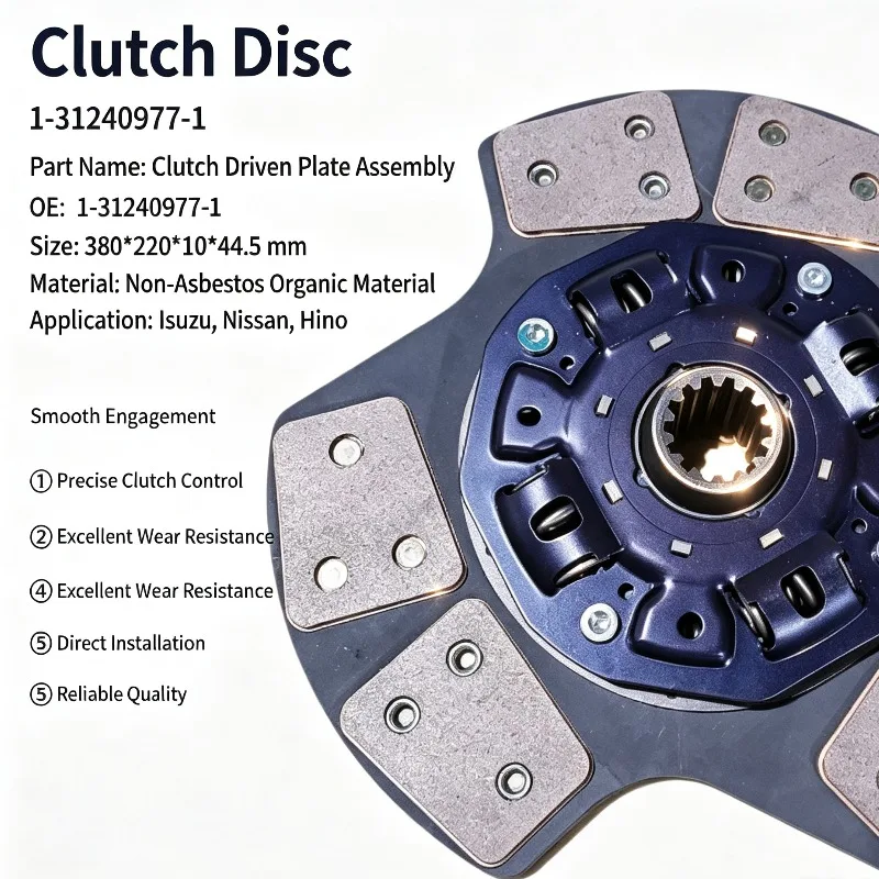 Clutch Disc 1312409771  Clutch Driven Plate Assembly Compatible with Nissan Vehicles Auto Replacement Spare Part