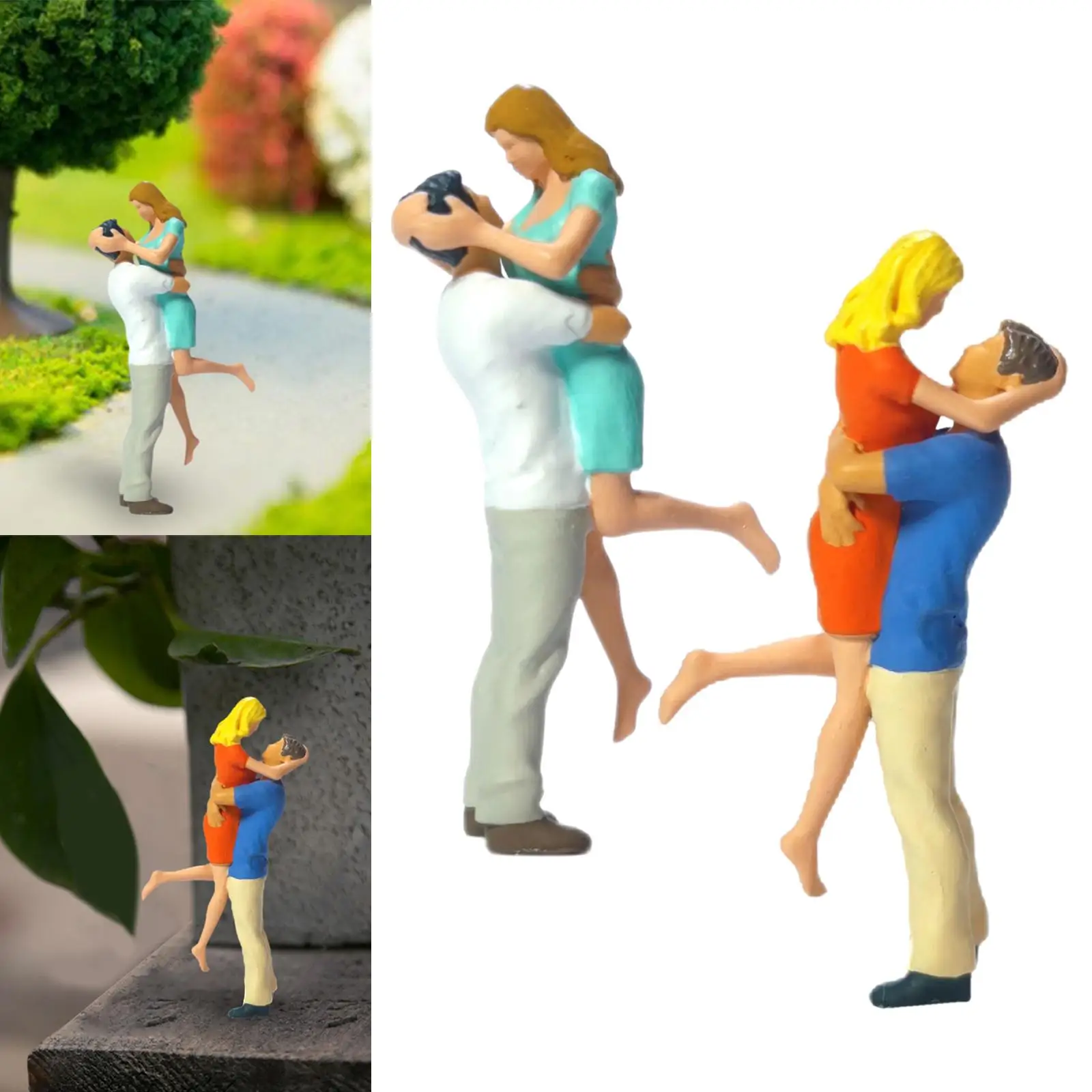 1/64 Hugging Men and Women Model Sand Table Ornament for Diorama Photography