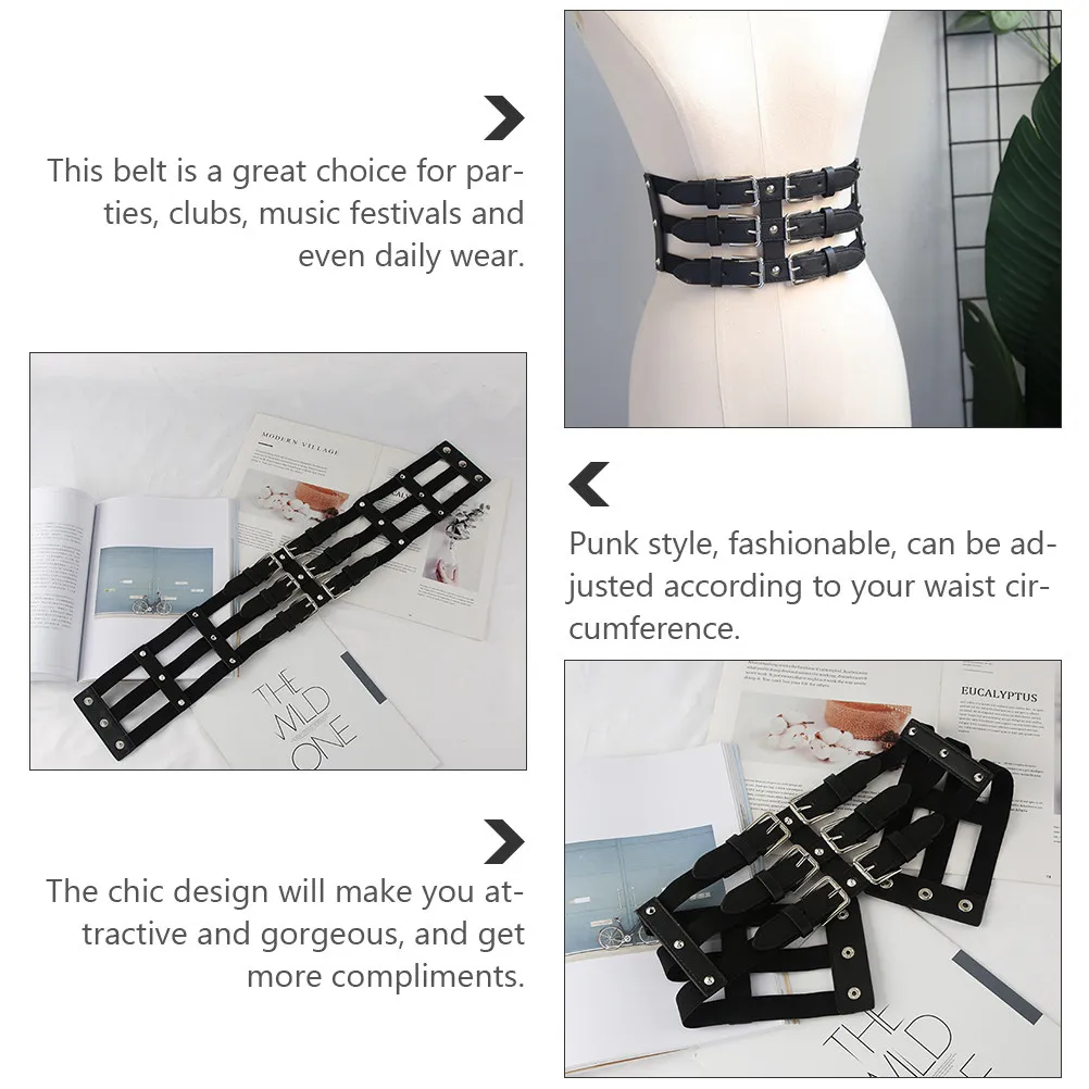 

1 шт. Панк-ремень для женщин, модный декоративный пояс для вечеринок и клубов, универсальный декоративный пояс для талии.