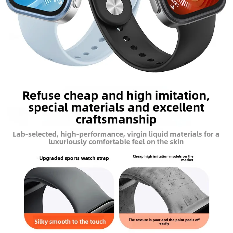 Applicable Huawei Watch FIT5 Liquid Silicone Sports Strap Watchfit4 Watch fit5pro Silicone Wristband