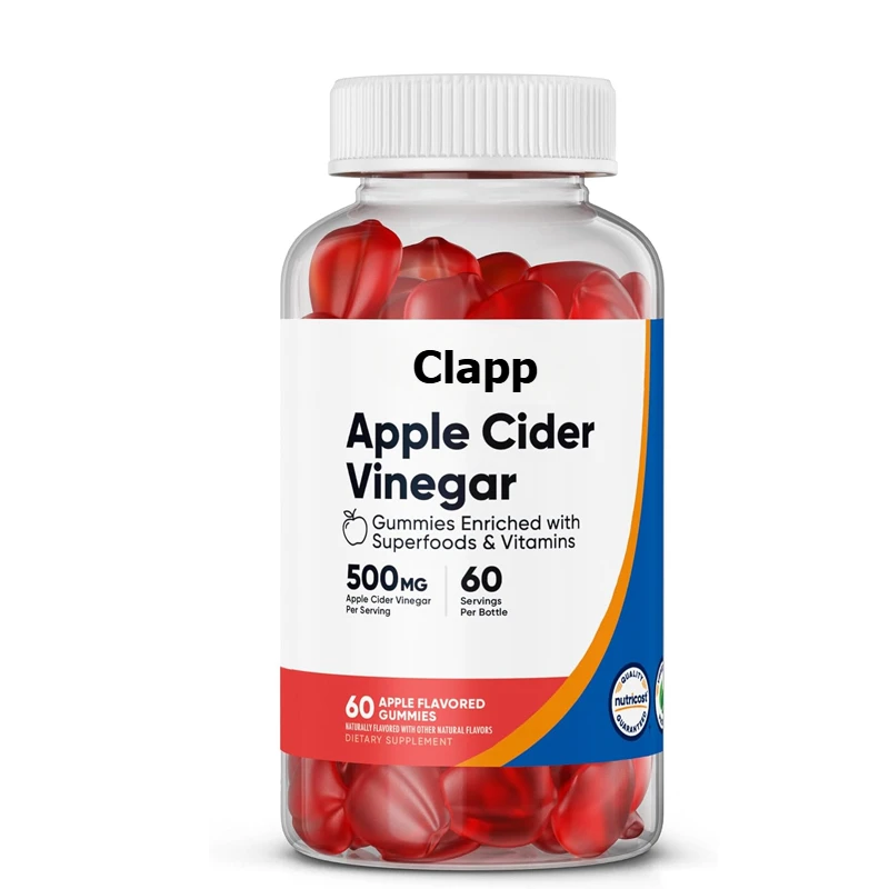 

500mg Apple Cider Vinegar, 60 Gummies, Apple Flavor - Gluten Free, Non GMO, Corn Syrup Free