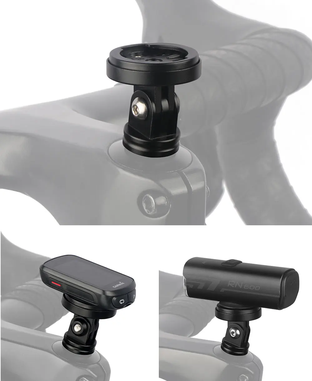 Fahrrad Scheinwerfer Computer Gabel Vorbau Top Cap Verlängerung Ständer Passt Gopro Sport Kamera DJI Insta360 MTB Rennrad Headset Teile – Detail 10