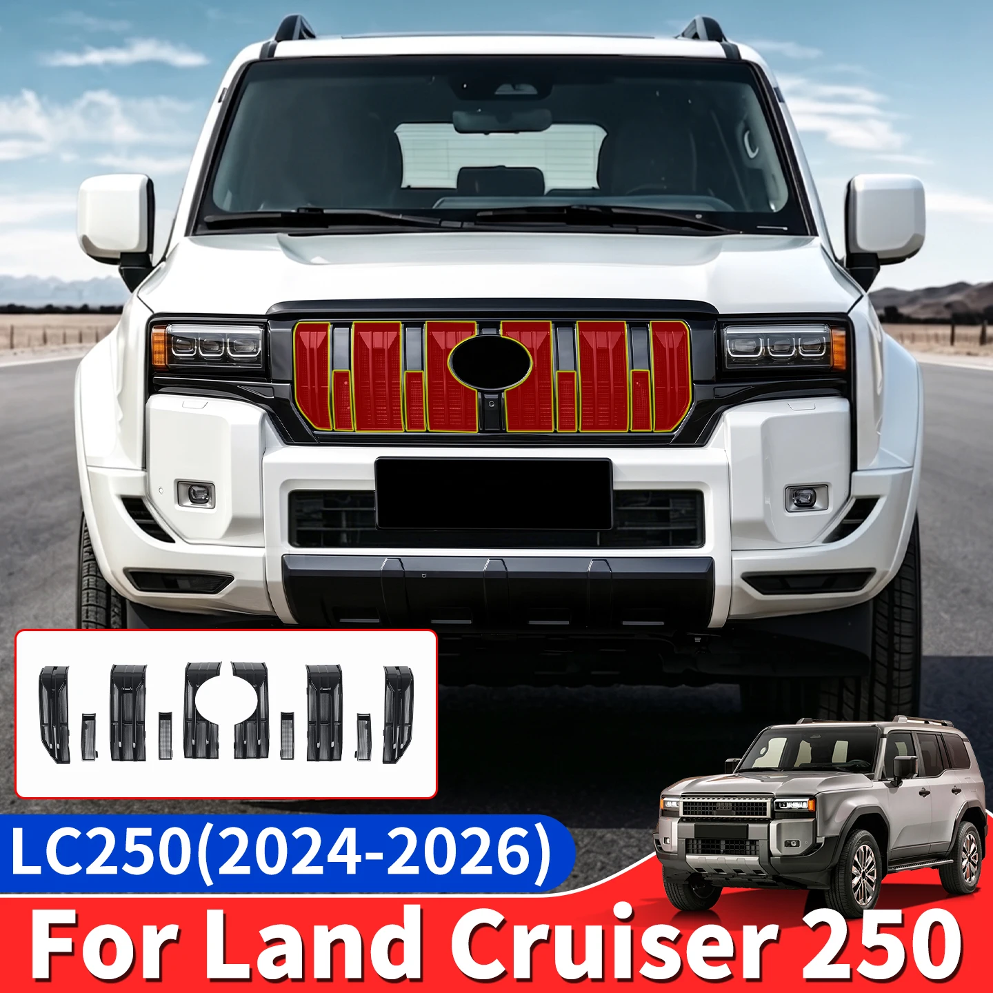 For 2024-2026 Toyota Land Cruiser 250 LC250 Front Grille Bug Screen Insect Protection Mesh Exterior Upgrade Accessories