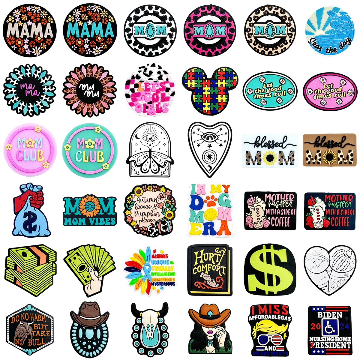 

10PCS Silicone Beads MOM Focal Beads FOR Baby Necklace Pendant DIY Jewelry Pacifiers Accessories Gifts Food-grade Silicone