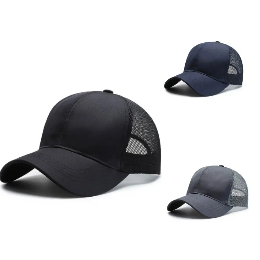 Sombreros para el sol al aire libre para hombre, sombrero para correr, sombreros de béisbol de malla, gorras deportivas de secado rápido