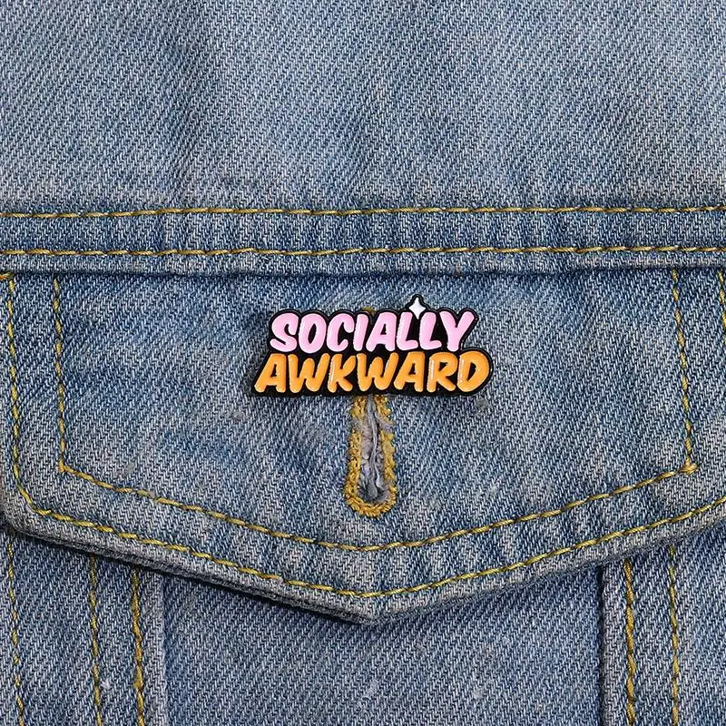 Pins Custom Anti Social Quotes Brooches for Hat Shirt Lapel Badges Funny Jewelry Gift for Friends Socially Awkward Enamel