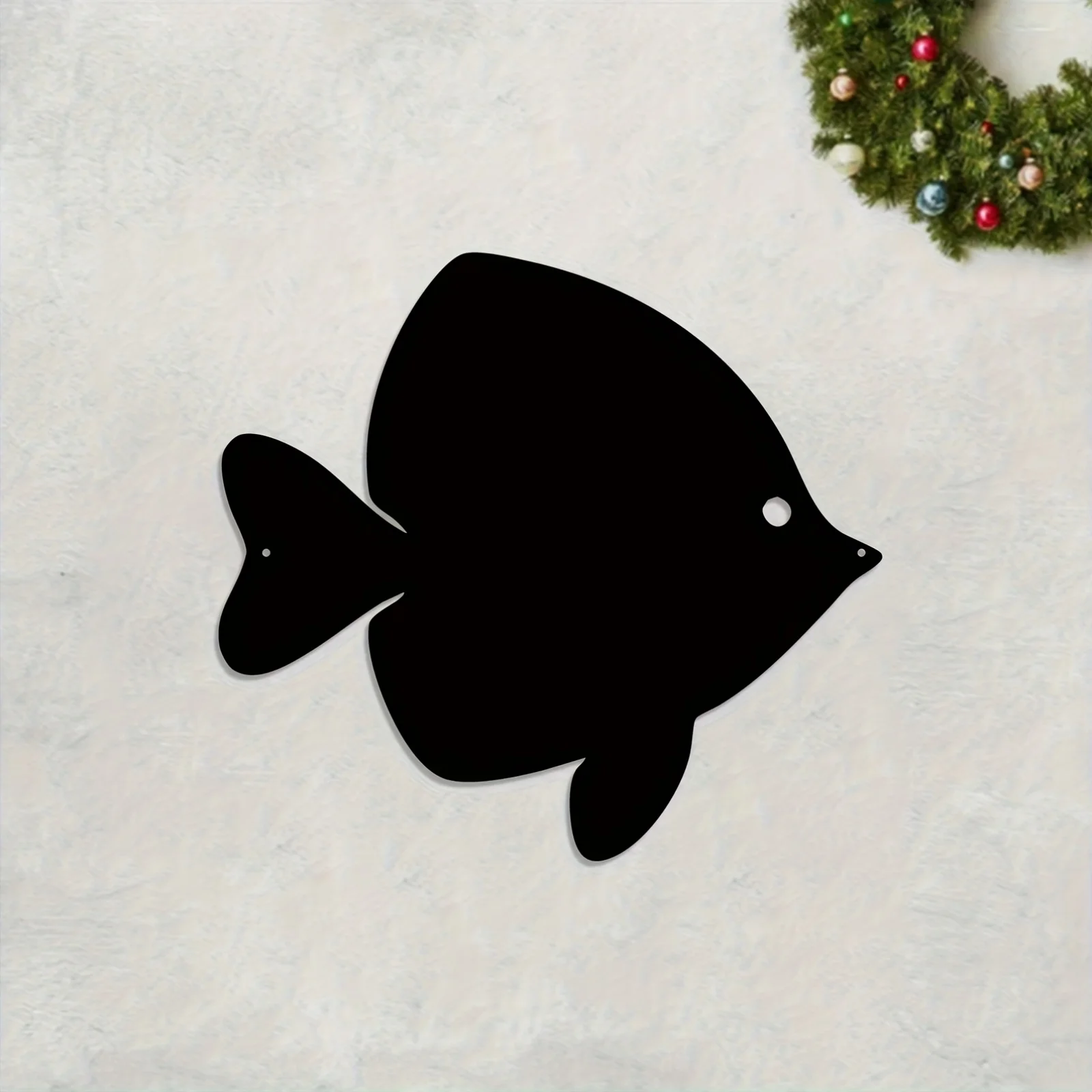 1pc Fish Metal Wall Art Ocean Theme Decorative Statue Mural Weatherproof for Bathroom Garden Fence Gift
