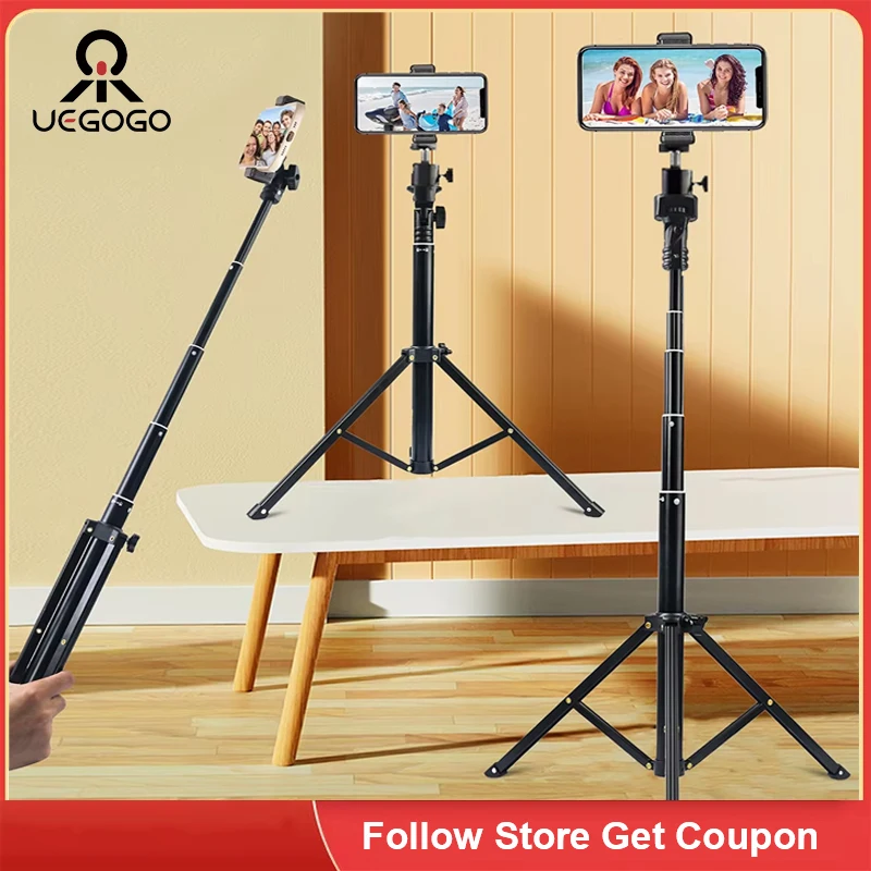 

UEGOGO 133cm Selfie Stick 3 in 1 Tripod Live Broacast Stand Holder Tripod Foldable for Mobile Phone iPhone Huawei Samsung Xiaomi