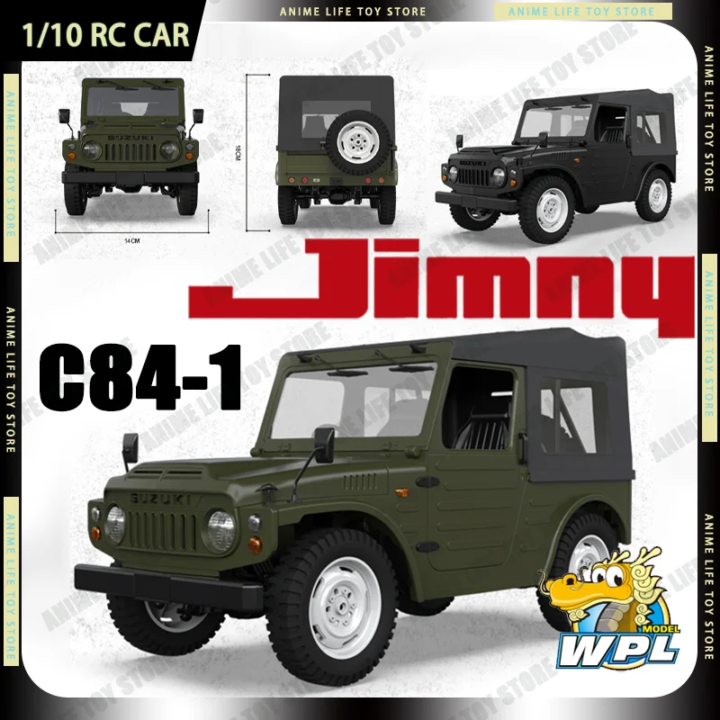 Nuevo WPL 1/10 C84-1 SUZUKI Jimny, Auto RC de 5-8KM/H, 4WD, Escala Completa, 2.4GHZ, Simulación Clásica, Vehículo Militar Modificable Todoterreno