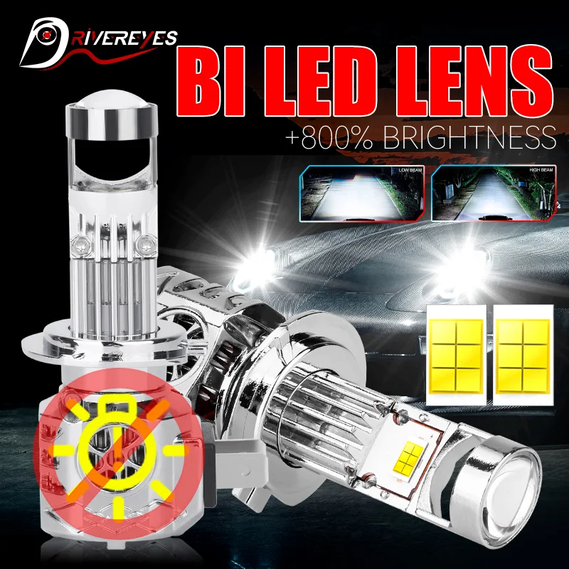 

2PC H7 LED Projector Lens Car Headlight H11 H8 H9 9005 HB3 9006 HB4 Mini Lenses Canbus CSP Chips STG High Low Beam Fog Lamp Mini