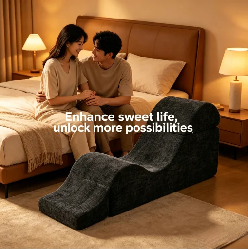 Multifunctional Couples Seat Yoga Chair Wave-Shaped S-Shaped Hotel Chaise Lounge Sofa Bed Modern Minimalist Fabric