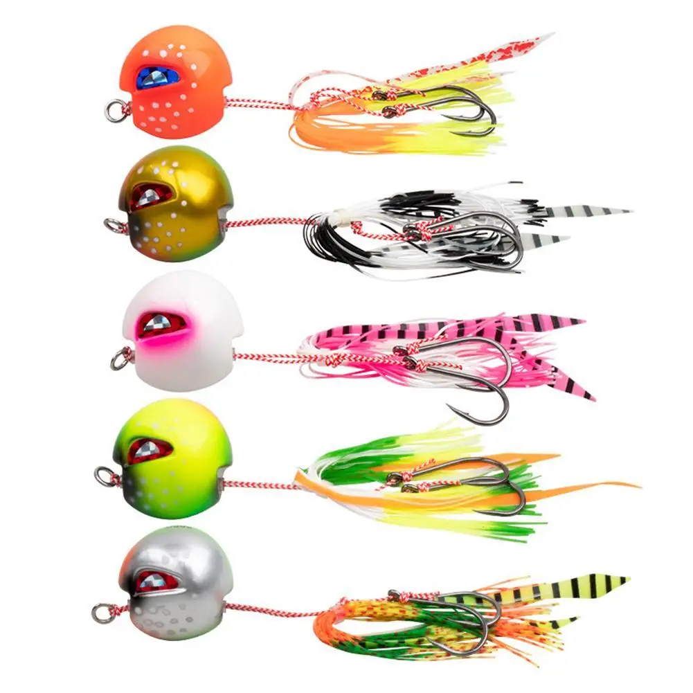 1pcs Rubber Jig Nautilus Sea Fishing Tackle Jig Snapper Lures Night Glow Fishing Glow Pitch Fishing Slow Lure Jigging