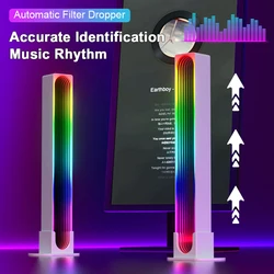 RGB LED Desktop Floor Lamp Light Bars Bluetooth Music Night Light Rhythm Atmosphere Lights for Gaming TV Room Decoration Lamp