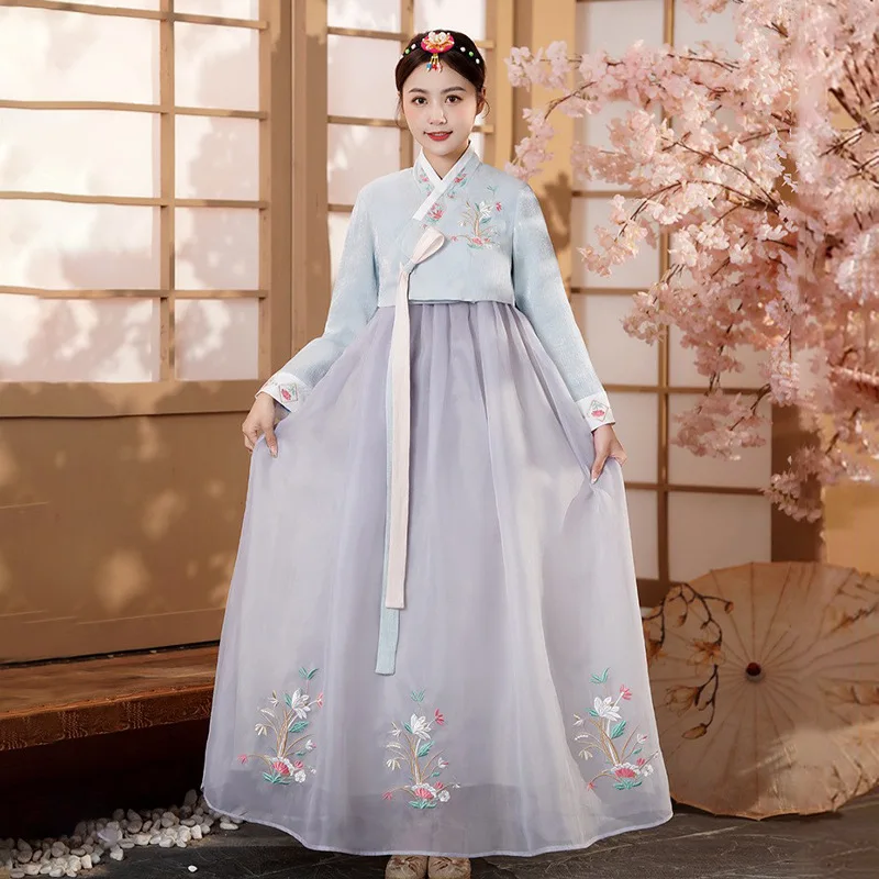 Hanbok Female Adult Dance Performance Dress Minority Korean Clothing Performance Dress Can Be Used for Daily Travel Super Fairy