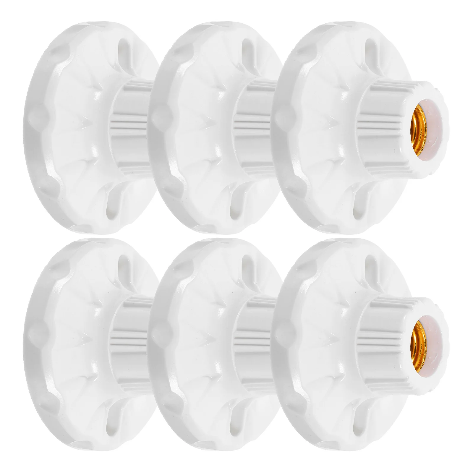 

6Pcs Flame Retardant E27 Lamp Holder Ceiling Light Fitting Large Flat Bulb Socket Holder Ceiling Light Fitting