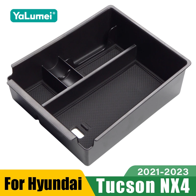 لشركة هيونداي توكسون NX4 2021 2022 2023 الهجين N خط سيارة مسند الذراع المركزي صندوق تخزين درج منظم اكسسوارات