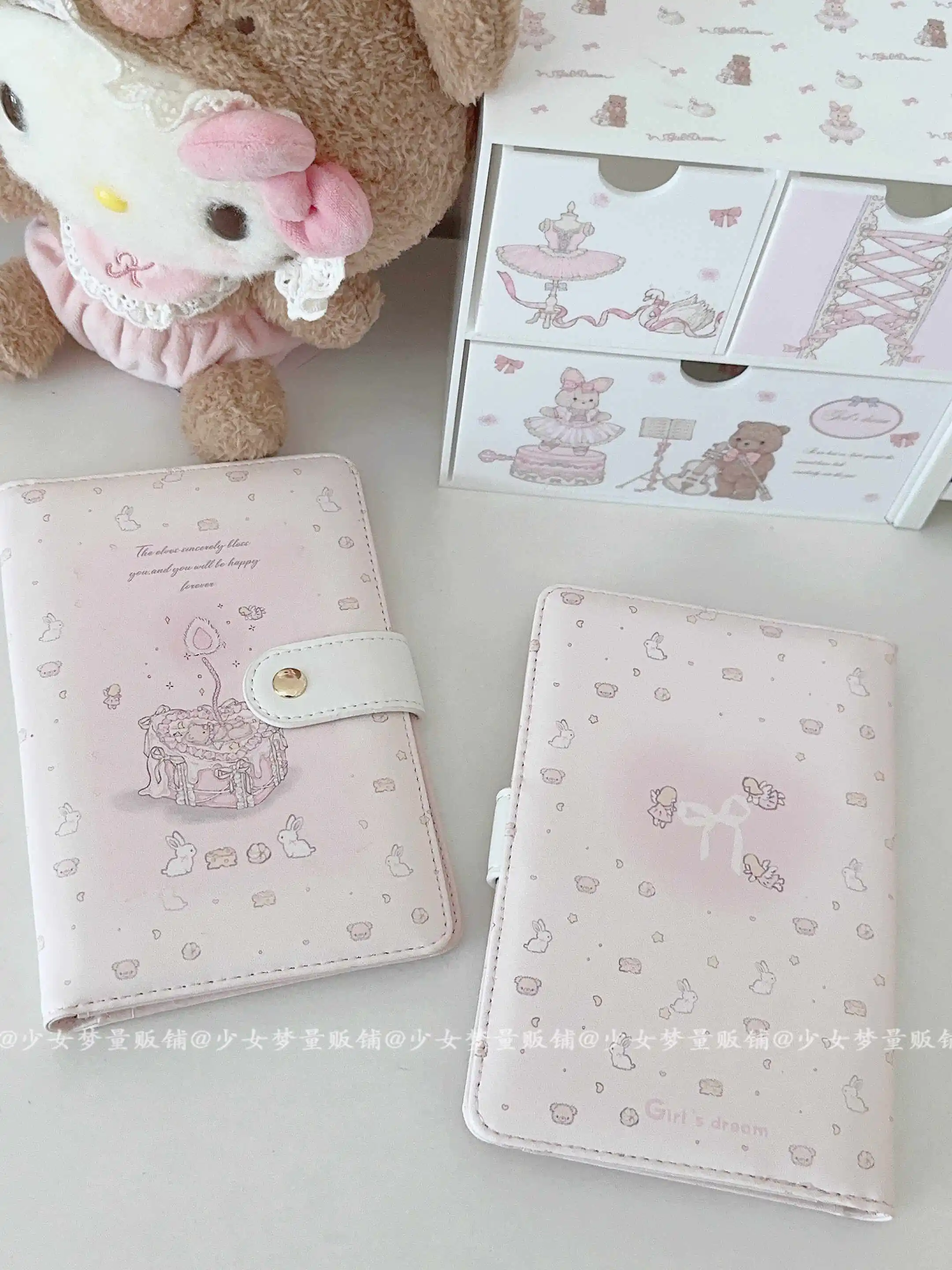 Original Cartoon Sweet Cute Bear Cake Card Bags Travel Passport Ticket Holder Multi-functional Wallet for Girl