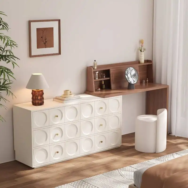 

Extension Essentials Vanity Desk Simple Shelves Modern Corner Dressing Table Drawers Adult Coiffeuse De Chambre Furnitures