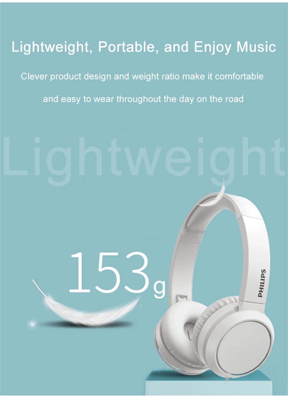 Philips TAH4105 Kabelgebundener 3,5-mm-Gaming-Kopfhörer, HiFi-Stereo, zusammenklappbar, praktische Kopfhörer, Online-Unterricht, Bildung, Lern-Headset – Detail 9