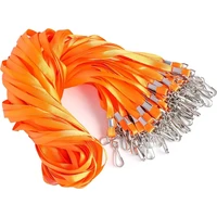 50 Uds. Etiqueta de nombre de identificación cordón para tarjeta de identificación insignia de seguridad cordón correas cinta de poliéster gancho giratorio correa para el cuello