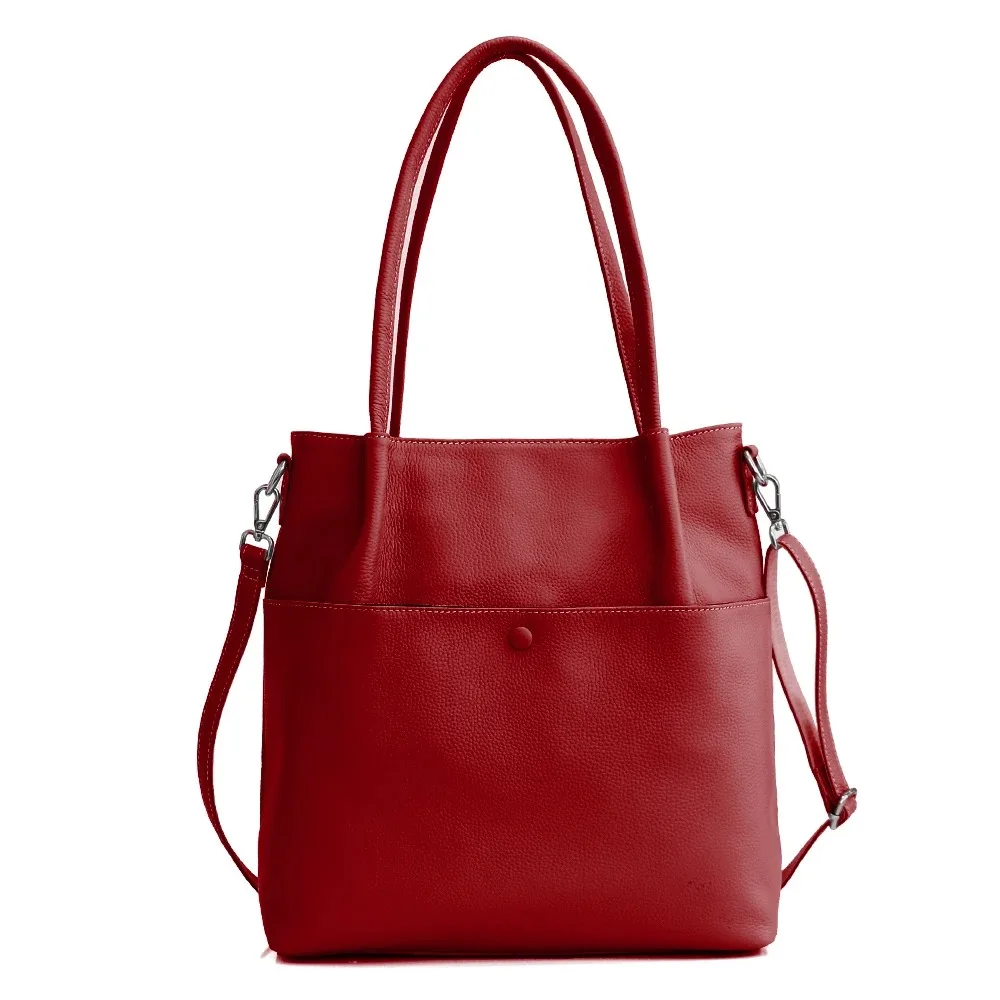 Zency damska torba typu Bucket prawdziwej skóry o dużej pojemności Shopper luksusowa torebka na co dzień kobiece torby na ramię typu crossbody