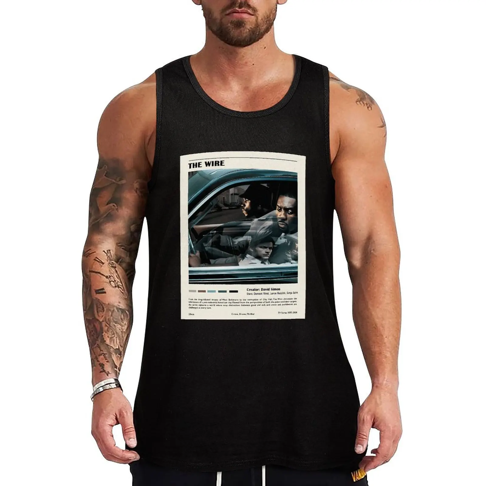 TV Series Tank Top Breathable Stretch Tank Top Flexible Comfort Shirt