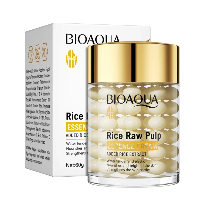 

BIOAQUA Rice Raw Pulp Essence Cream Moisturizing Skin Firming Hydrating Face Cream Whitening Nourishing Skin Products