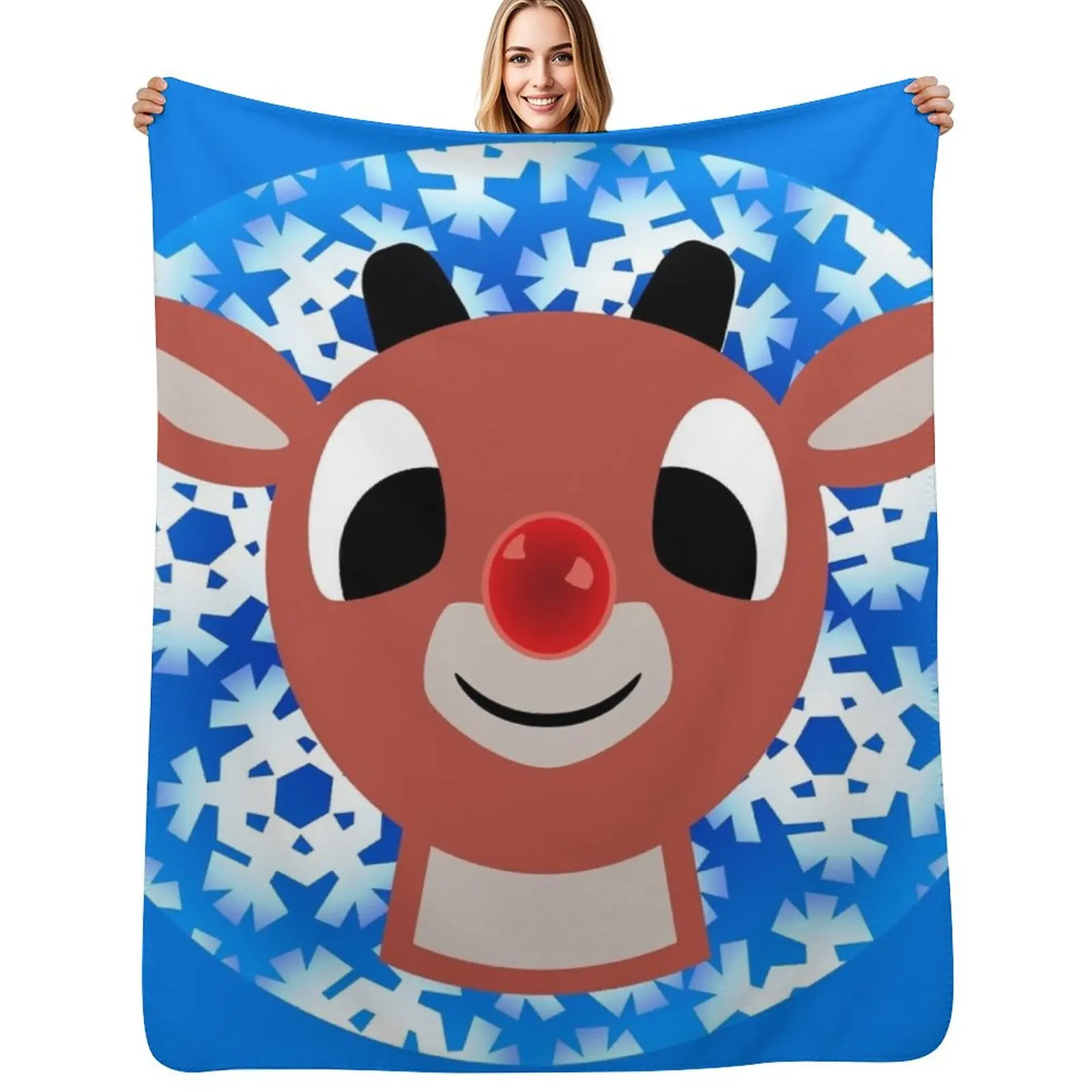 Hello Rudolph Throw Blanket Soft Cozy Blanket for Pet Kids Adults
