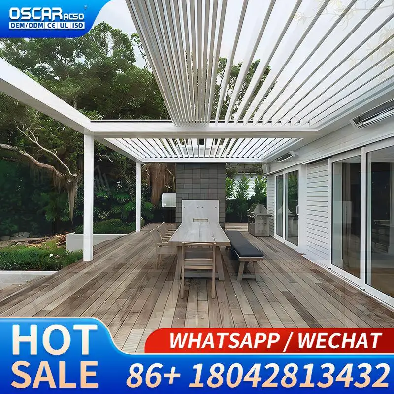 

Aluminum Supplier in Guangzhou: Sun Shading & Ventilation Features Elegant & Durable Design Patio Gazebo Garden Pavilion for Ba