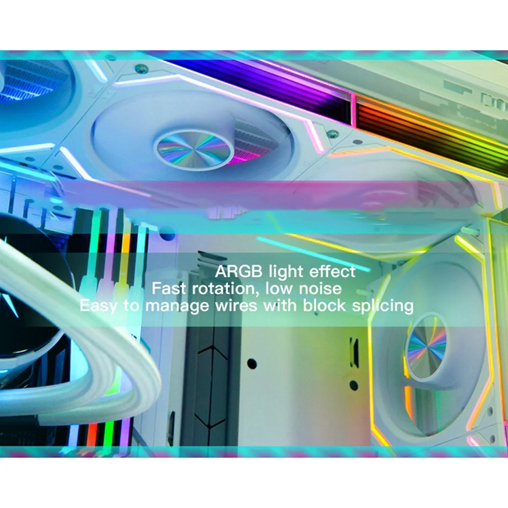 -5 Building Blocks Fan 4pin Edition ARGB Fans 120mm Triple Pack for CPU & Case Cooling