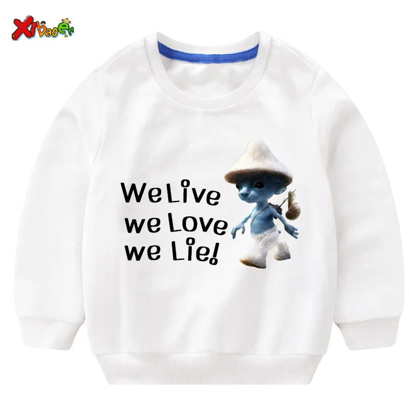 Kids Hoodies Sweatshirts Christmas Baby WE LIVE WE LOVE Clothing 2023 Boys Girls Cotton Print Casual Sweatshirts WE LIE Pullover