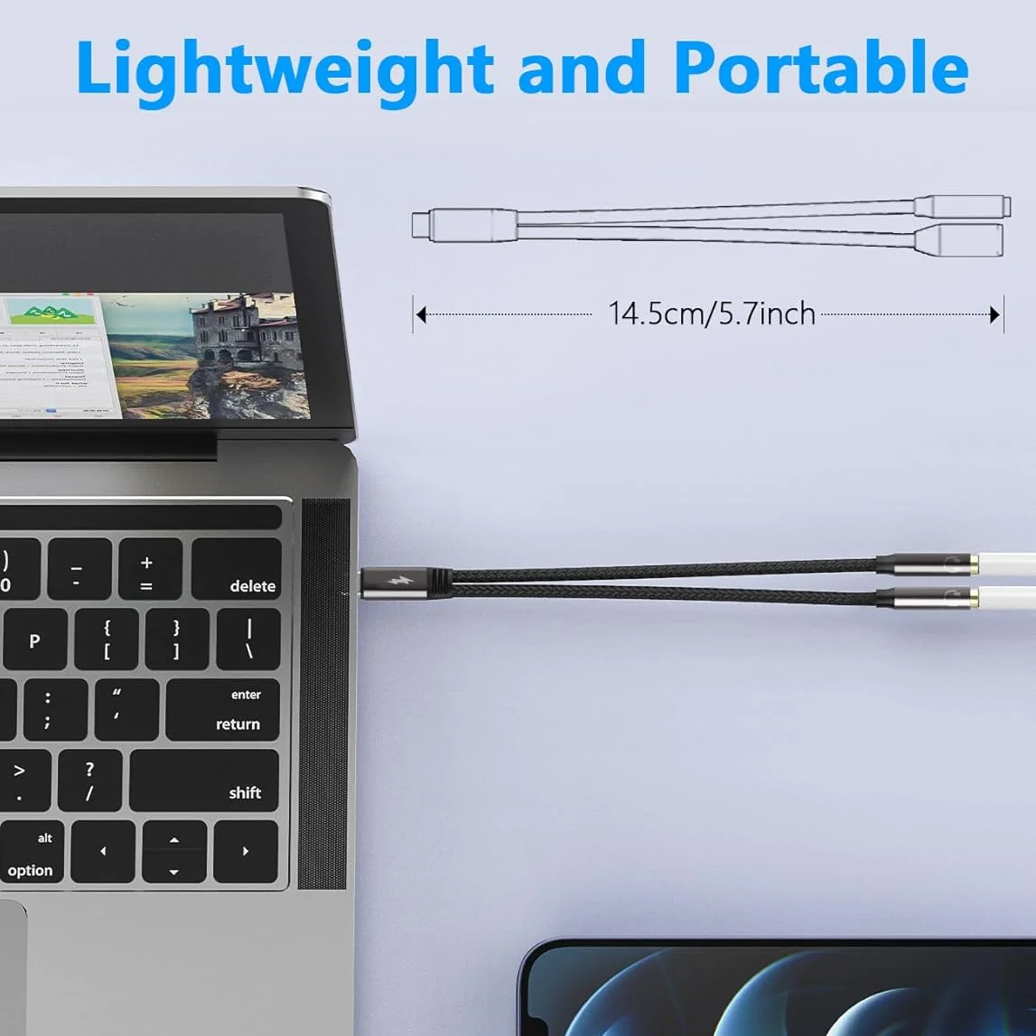 USB C To Dual 3.5mm Female Hea - Earphone Splitter Jack ulasan dan harga