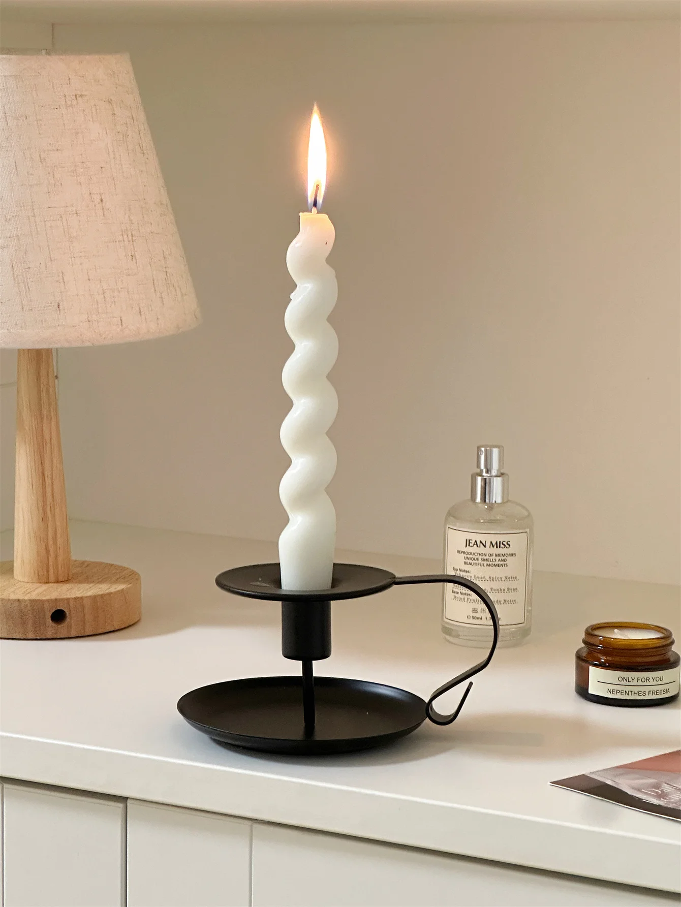 Vintage candlesticks classic tapered candlesticks matte furniture tabletop halloween decorations wedding