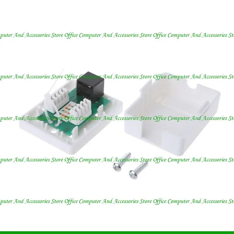 U55C CAT6 RJ45 8P8C UTP Kotak Pemasangan Desktop Port Tunggal Tunggal